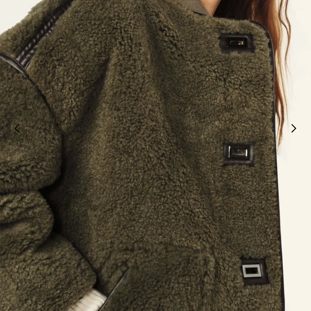 BA&SH New Season -Coat MAURY FR34/US0/UK2 Olive Geen - Picture 4 of 6